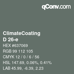 カラーコード: ClimateCoating - D 26-e | qconv.com