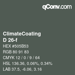 Código de color: ClimateCoating - D 26-f | qconv.com