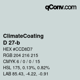 Farbcode: ClimateCoating - D 27-b | qconv.com