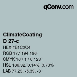 Code couleur: ClimateCoating - D 27-c | qconv.com