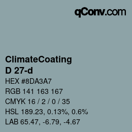 カラーコード: ClimateCoating - D 27-d | qconv.com