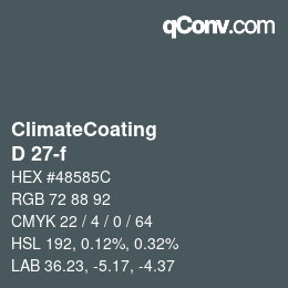 Farbcode: ClimateCoating - D 27-f | qconv.com