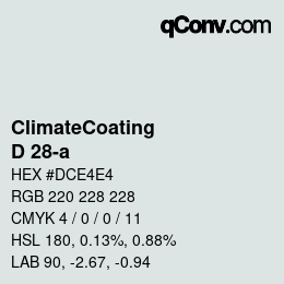 カラーコード: ClimateCoating - D 28-a | qconv.com