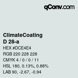 Code couleur: ClimateCoating - D 28-a | qconv.com