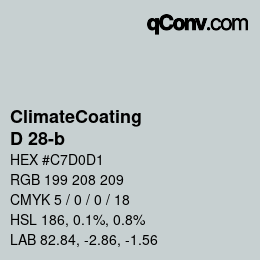 Farbcode: ClimateCoating - D 28-b | qconv.com