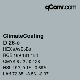 Color code: ClimateCoating - D 28-c | qconv.com
