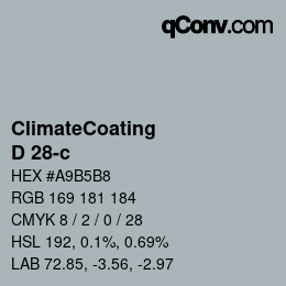 Code couleur: ClimateCoating - D 28-c | qconv.com