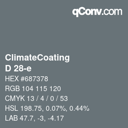 カラーコード: ClimateCoating - D 28-e | qconv.com