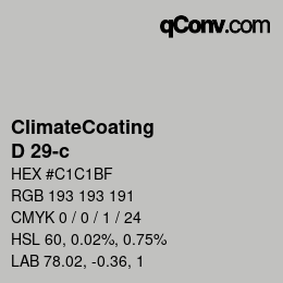 Farbcode: ClimateCoating - D 29-c | qconv.com
