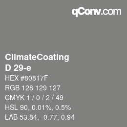 Color code: ClimateCoating - D 29-e | qconv.com