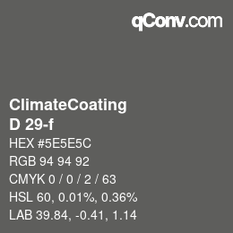 Code couleur: ClimateCoating - D 29-f | qconv.com