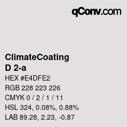Color code: ClimateCoating - D 2-a | qconv.com