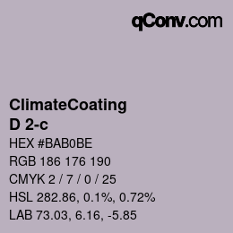 Código de color: ClimateCoating - D 2-c | qconv.com