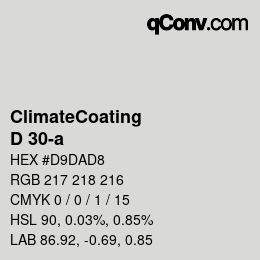 カラーコード: ClimateCoating - D 30-a | qconv.com