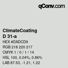 カラーコード: ClimateCoating - D 31-a | qconv.com