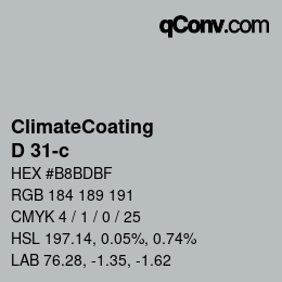 Color code: ClimateCoating - D 31-c | qconv.com