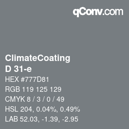 Color code: ClimateCoating - D 31-e | qconv.com