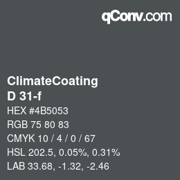 Farbcode: ClimateCoating - D 31-f | qconv.com
