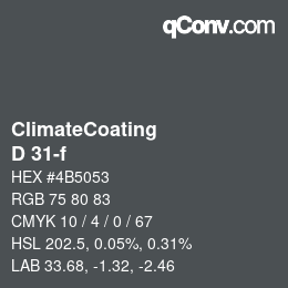 Code couleur: ClimateCoating - D 31-f | qconv.com