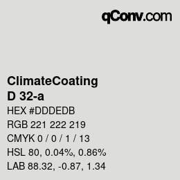 Farbcode: ClimateCoating - D 32-a | qconv.com