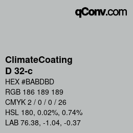 Color code: ClimateCoating - D 32-c | qconv.com