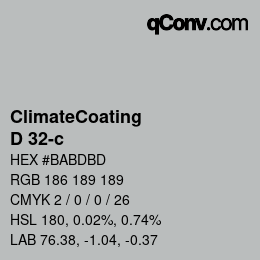 Code couleur: ClimateCoating - D 32-c | qconv.com