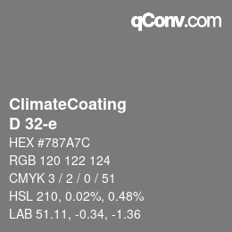 Color code: ClimateCoating - D 32-e | qconv.com