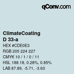 Farbcode: ClimateCoating - D 33-a | qconv.com