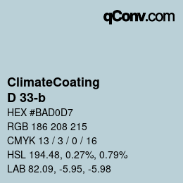 Farbcode: ClimateCoating - D 33-b | qconv.com