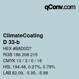 Code couleur: ClimateCoating - D 33-b | qconv.com