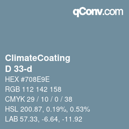 カラーコード: ClimateCoating - D 33-d | qconv.com