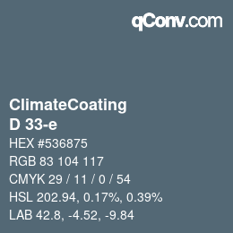 Farbcode: ClimateCoating - D 33-e | qconv.com