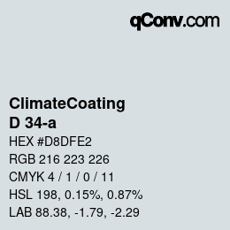 カラーコード: ClimateCoating - D 34-a | qconv.com