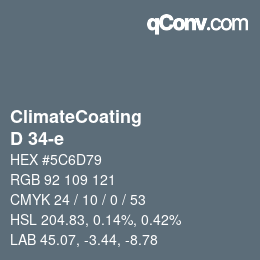 カラーコード: ClimateCoating - D 34-e | qconv.com