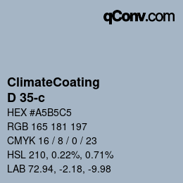Código de color: ClimateCoating - D 35-c | qconv.com