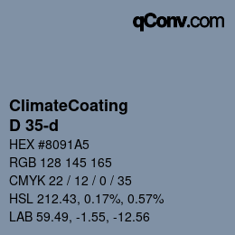 カラーコード: ClimateCoating - D 35-d | qconv.com