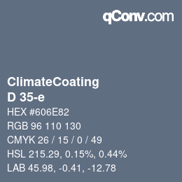 Farbcode: ClimateCoating - D 35-e | qconv.com