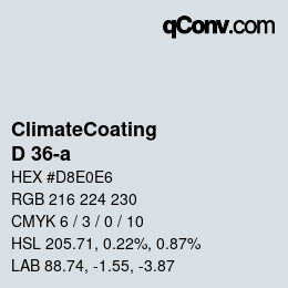 Color code: ClimateCoating - D 36-a | qconv.com