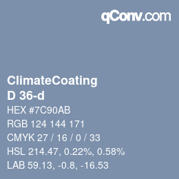 Color code: ClimateCoating - D 36-d | qconv.com
