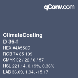 Farbcode: ClimateCoating - D 36-f | qconv.com
