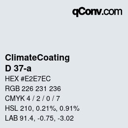 Farbcode: ClimateCoating - D 37-a | qconv.com