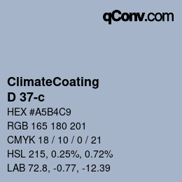 Código de color: ClimateCoating - D 37-c | qconv.com