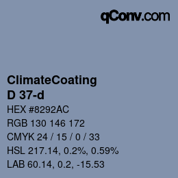 Código de color: ClimateCoating - D 37-d | qconv.com
