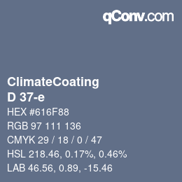 Code couleur: ClimateCoating - D 37-e | qconv.com