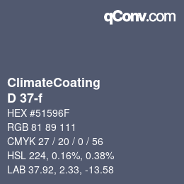 Color code: ClimateCoating - D 37-f | qconv.com