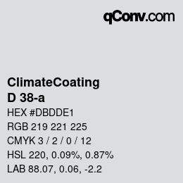 Farbcode: ClimateCoating - D 38-a | qconv.com