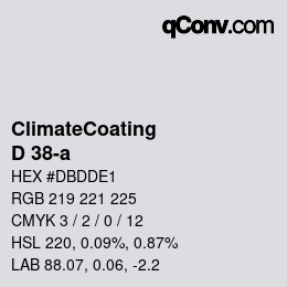 Color code: ClimateCoating - D 38-a | qconv.com