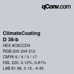 Farbcode: ClimateCoating - D 38-b | qconv.com
