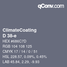 Código de color: ClimateCoating - D 38-e | qconv.com