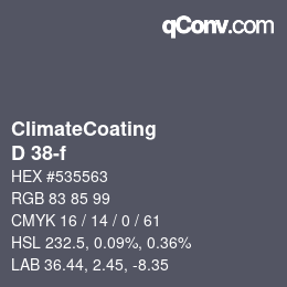 Farbcode: ClimateCoating - D 38-f | qconv.com